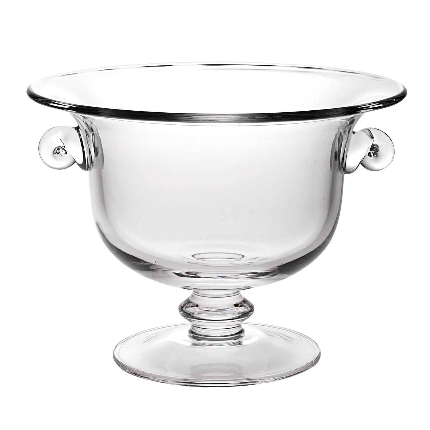 11 Mouth Blown Crystal European Made Trophy Centerpiece Fruit Or Punch Bowl By Homeroots - Image 2