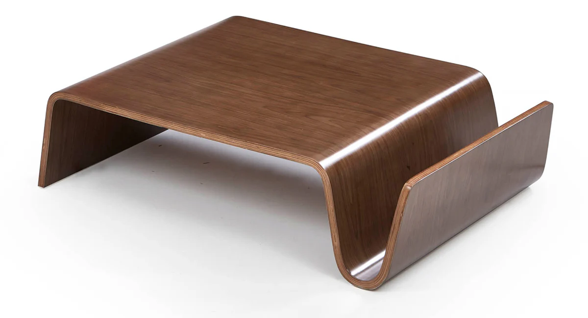 11' Walnut Plywood Coffee Table By Homeroots