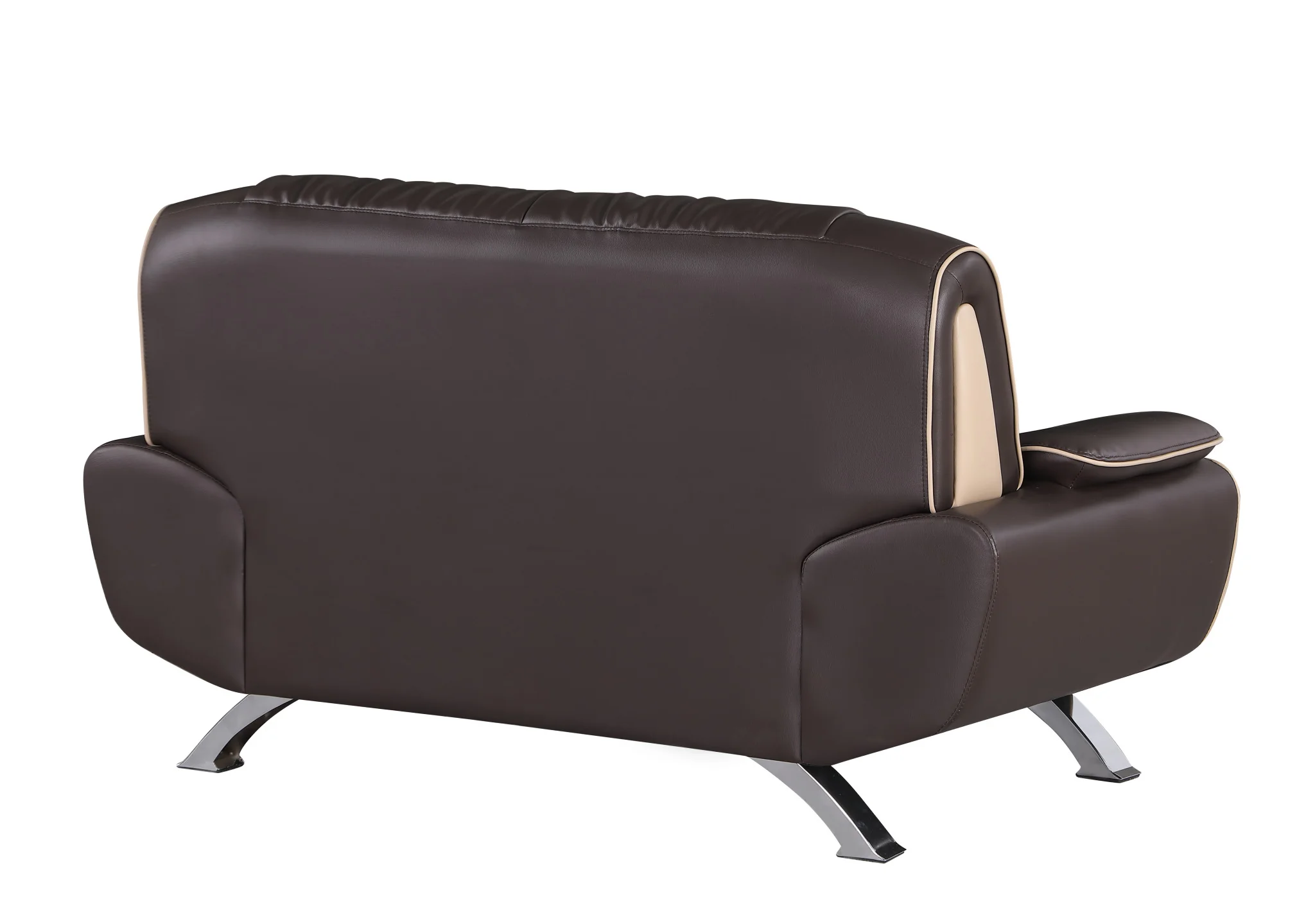 110" Sleek Brown Sofa Set By Homeroots - Image 9