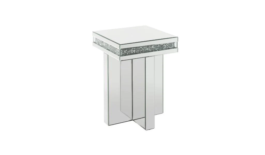 24" Mirrored And Manufactured Wood Square End Table By Homeroots