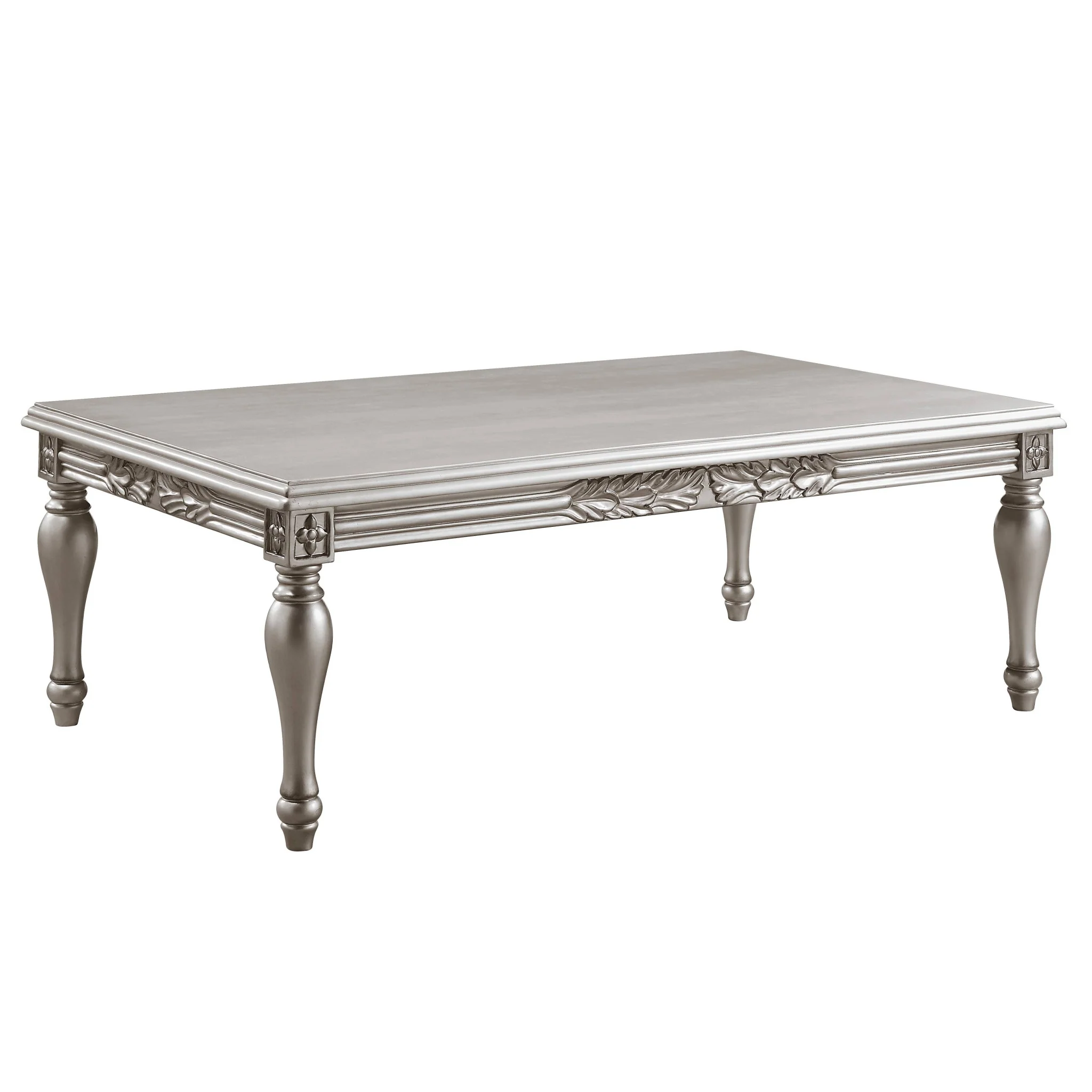 24" Platinum Manufactured Wood Rectangular Coffee Table By Homeroots