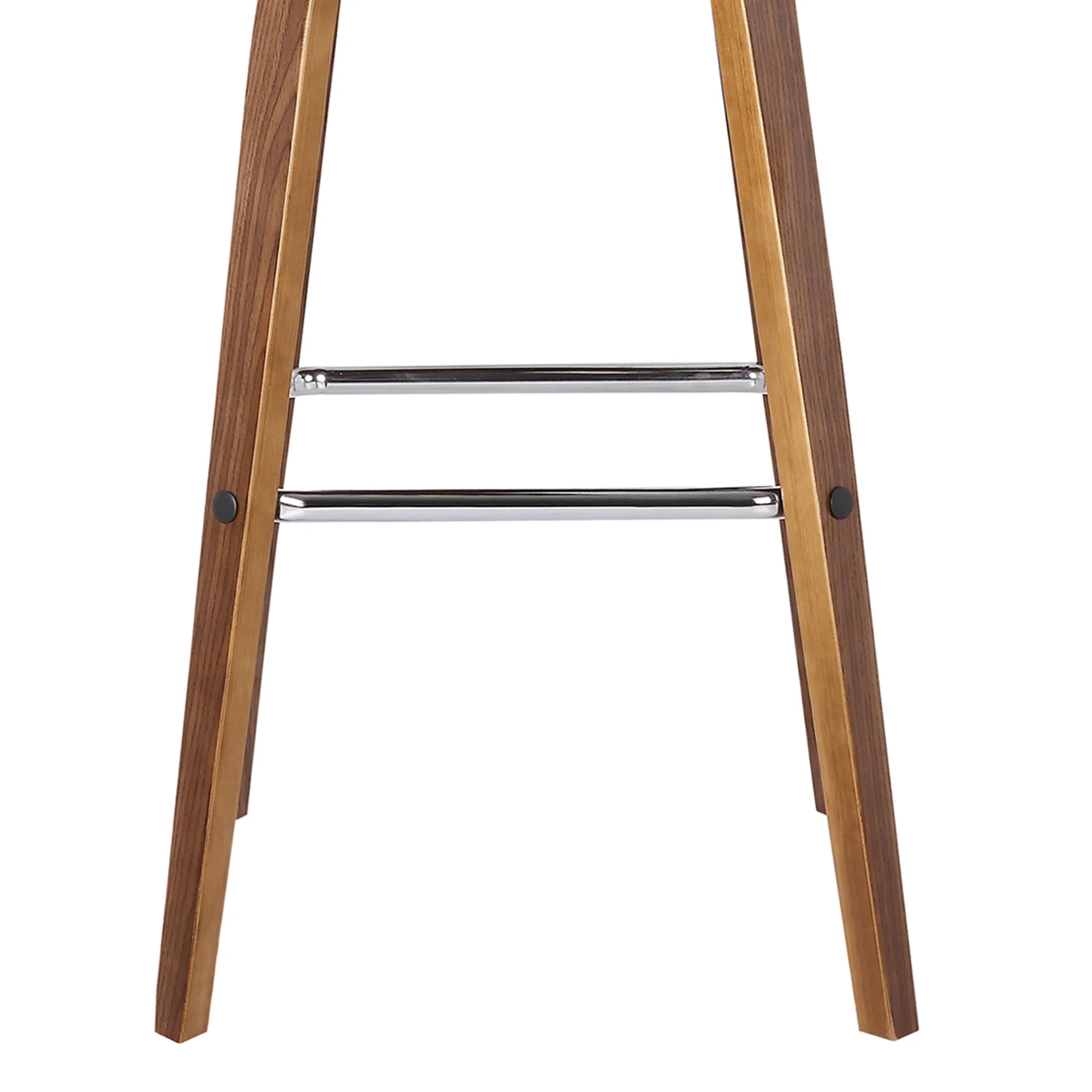 26” Brown Faux Leather Wooden Swivel Bar Stool By Homeroots - Image 7