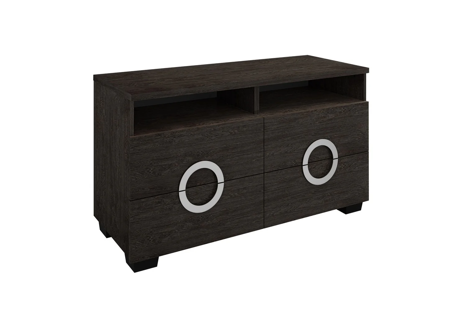 27" Refined Grey High Gloss TV Entertainment Unit By Homeroots