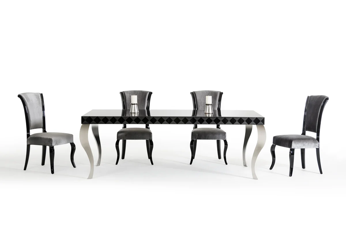 30" Black Lacquer Mdf Dining Table By Homeroots