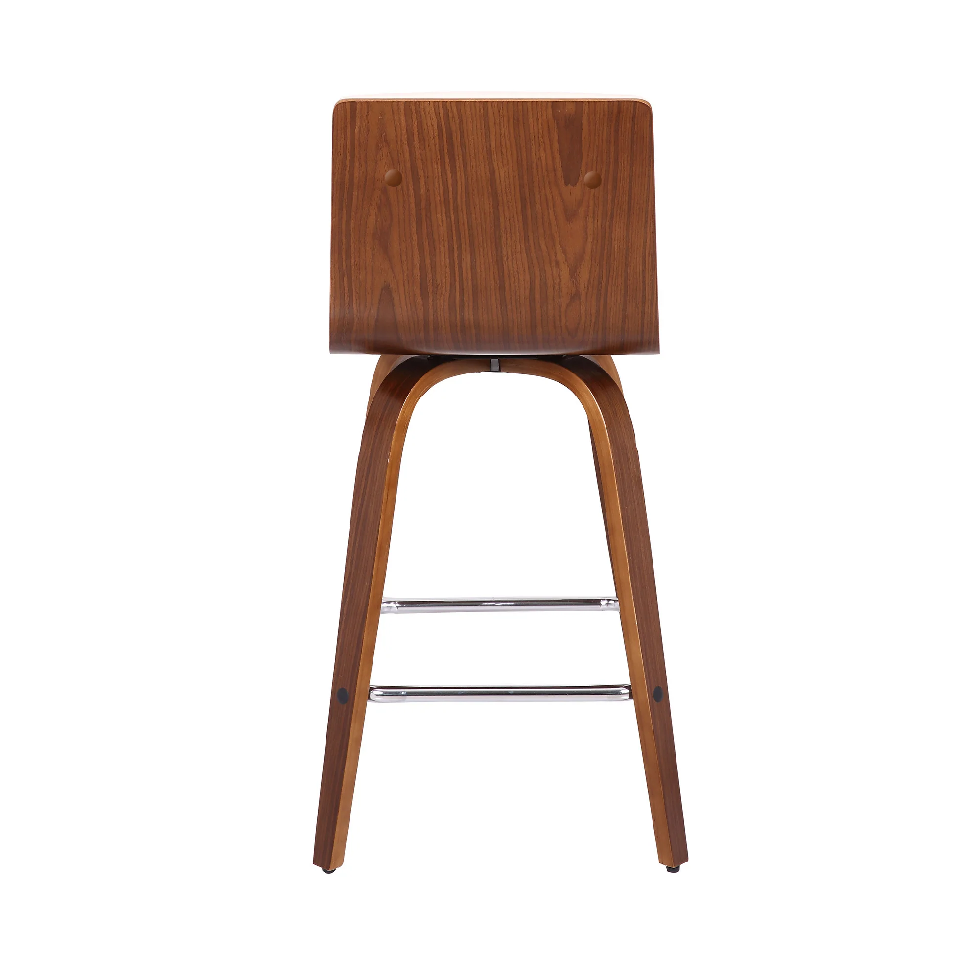 30” Cream Faux Leather Wooden Swivel Bar Stool By Homeroots - Image 6