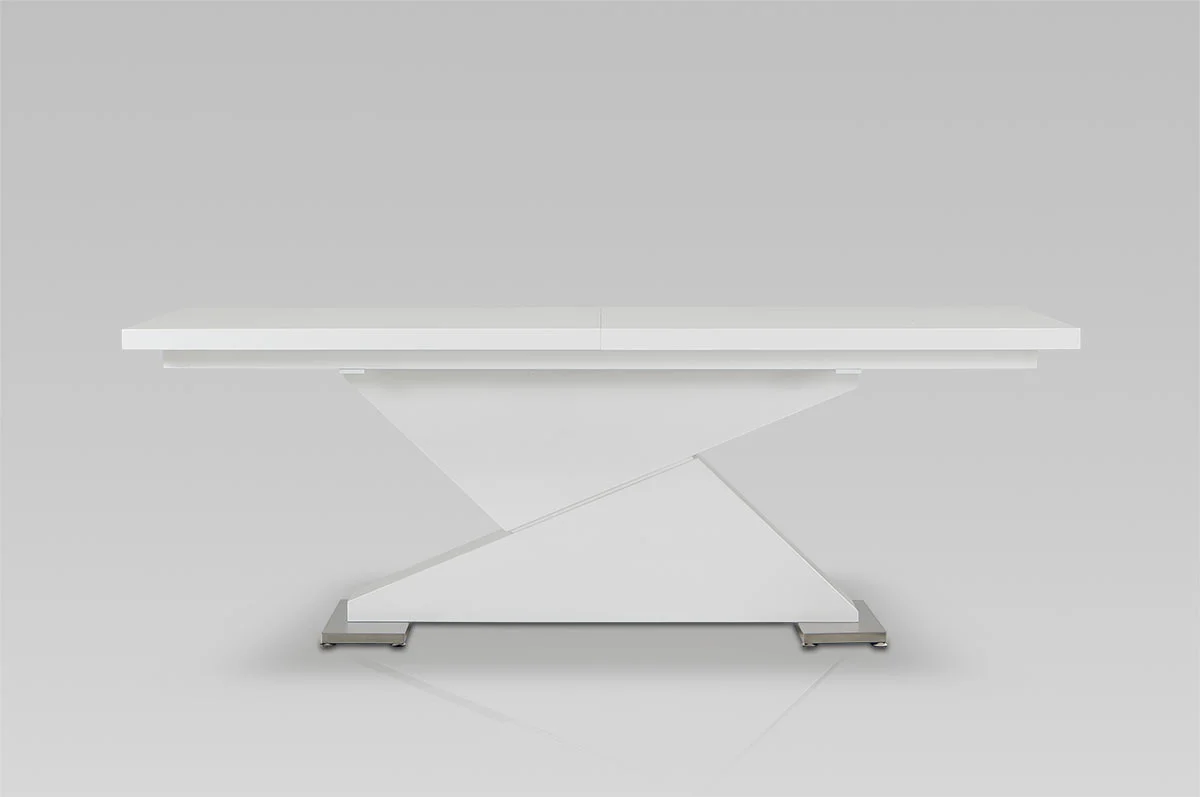 30' White Mdf And Steel Dining Table By Homeroots - 283322