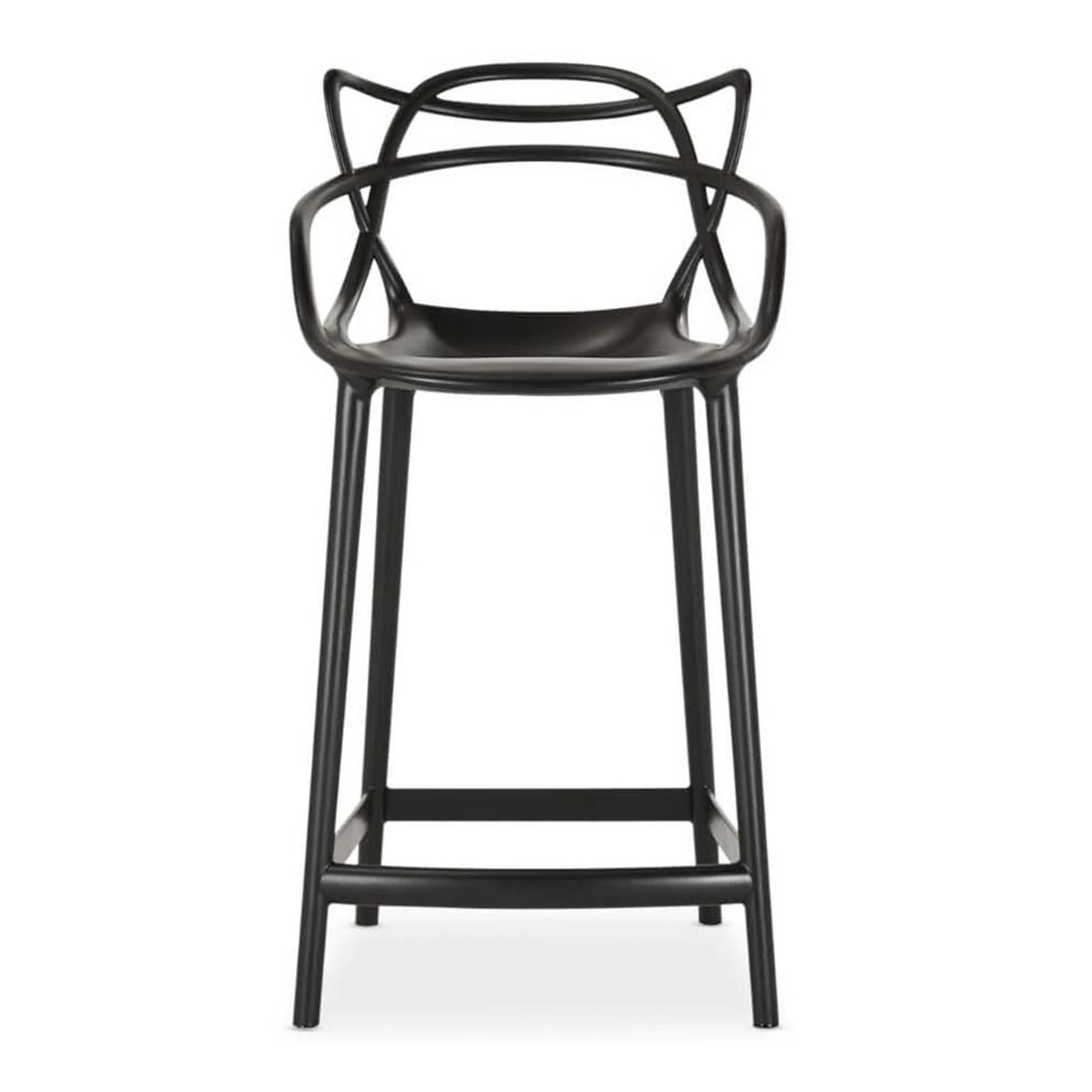 31" Black Bar Chair with Footrest By Homeroots