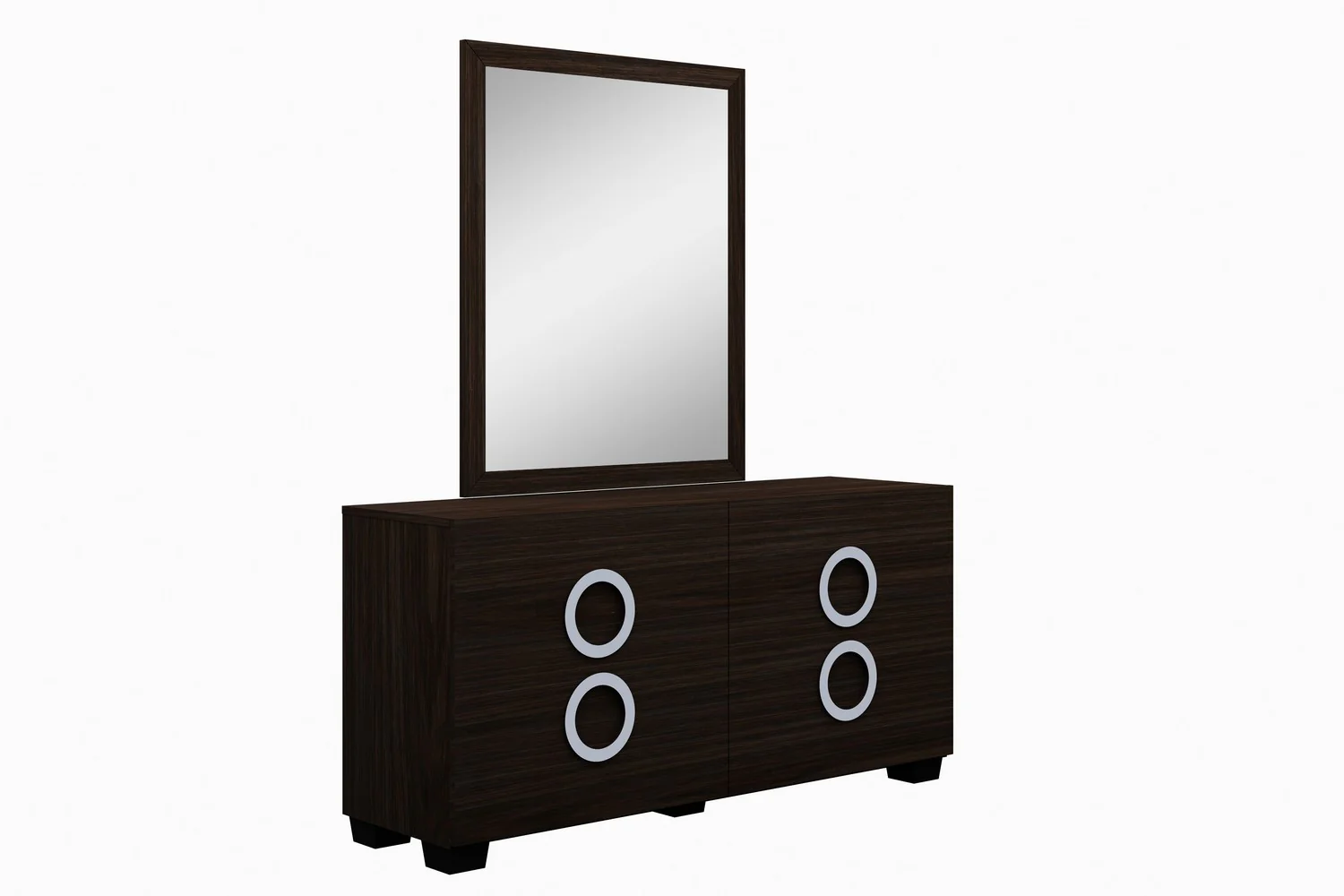 31" Refined Wenge High Gloss Dresser By Homeroots