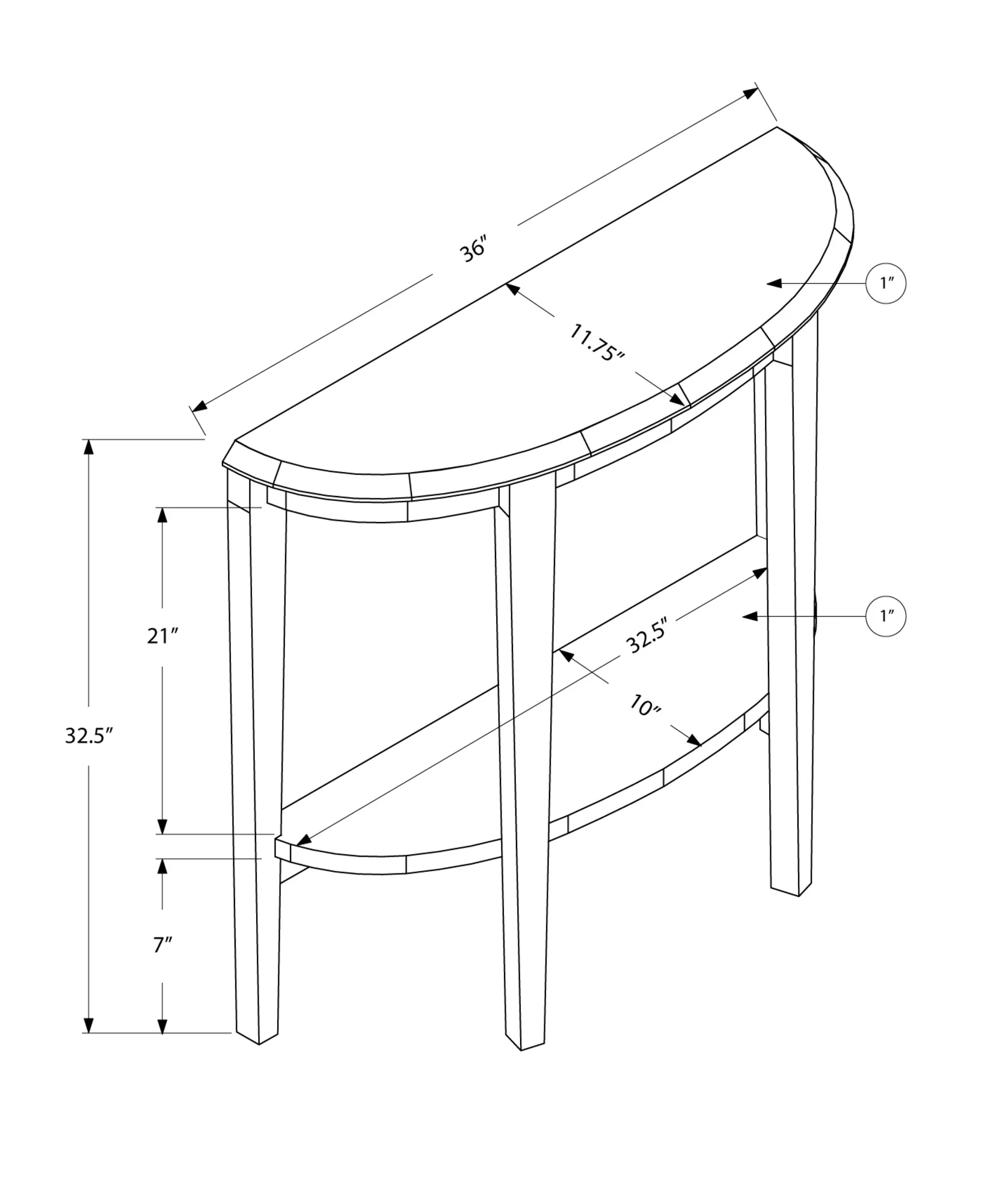 33" Deep Taupe End Table With Shelf By Homeroots - Image 4