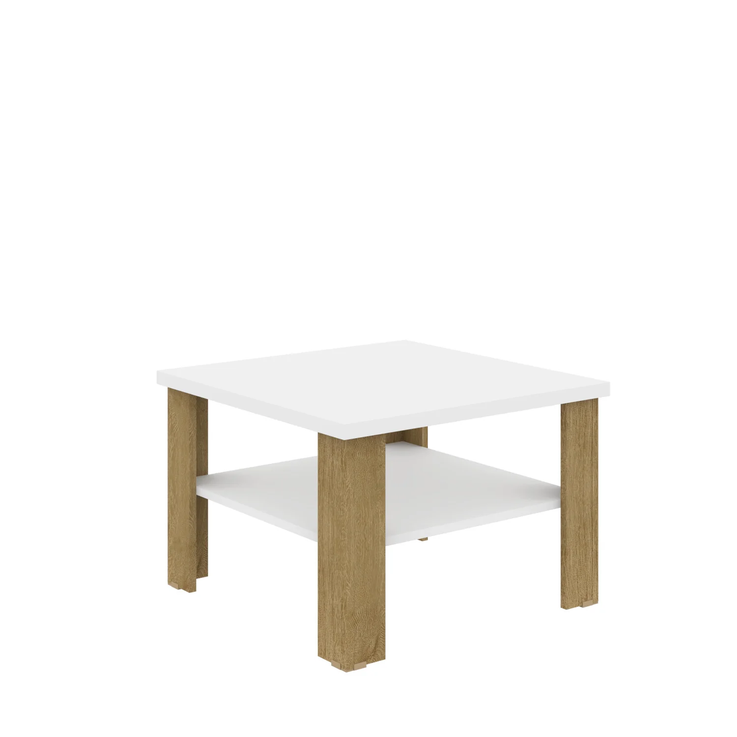 36" Natural And White End Table By Homeroots - Image 2