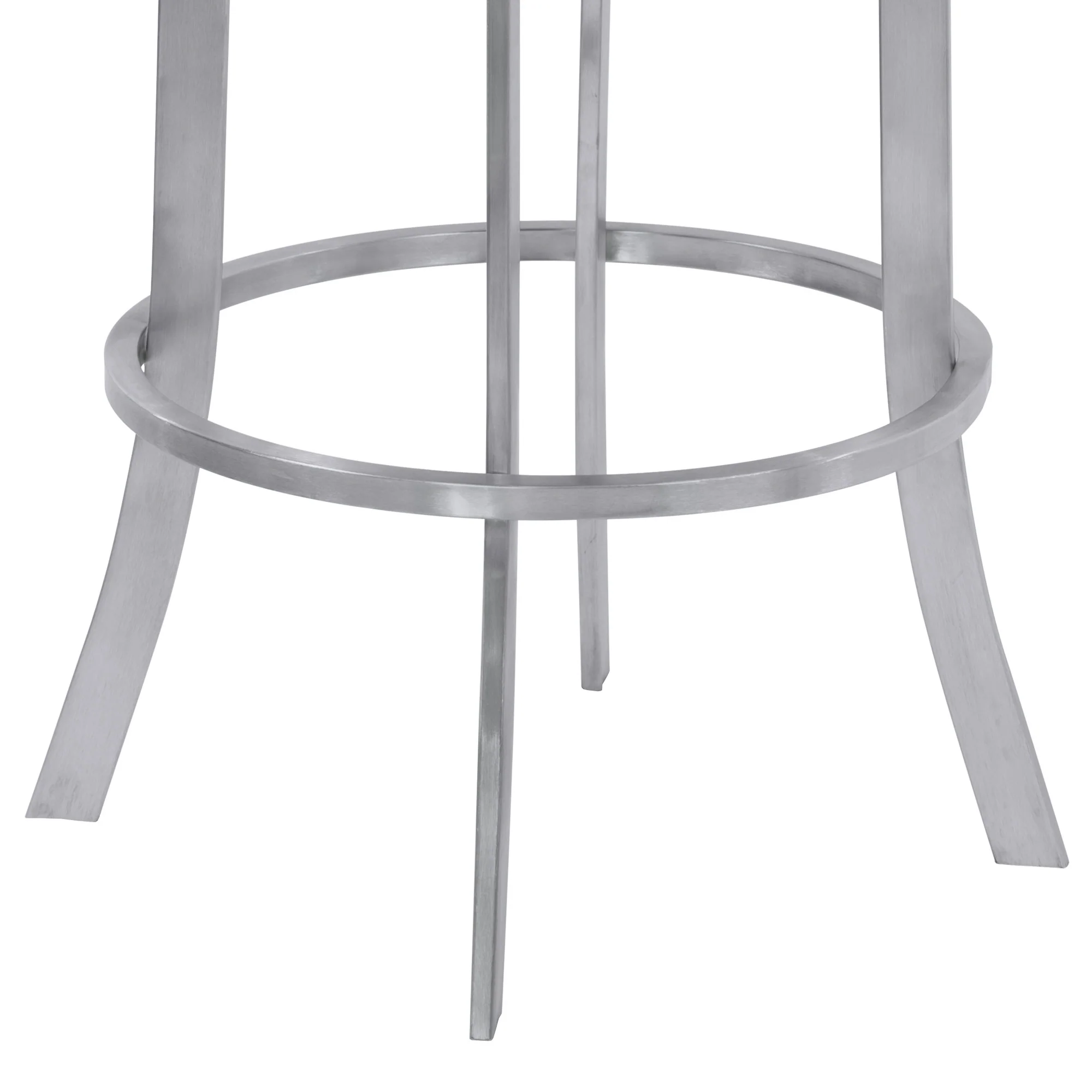 38" Black And Silver Faux Leather And Iron Swivel Low Back Bar Height Chair With Footrest By Homeroots - Image 7