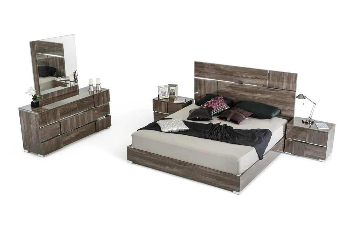 39" Grey MDF Veneer and Glass Mirror By Homeroots - Image 2