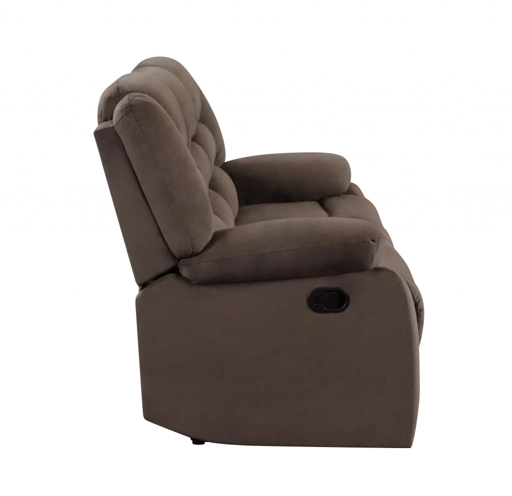 40" Contemporary Brown Fabric Sofa By Homeroots - Image 5