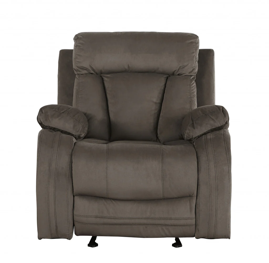 40" Modern Brown Fabric Chair By Homeroots