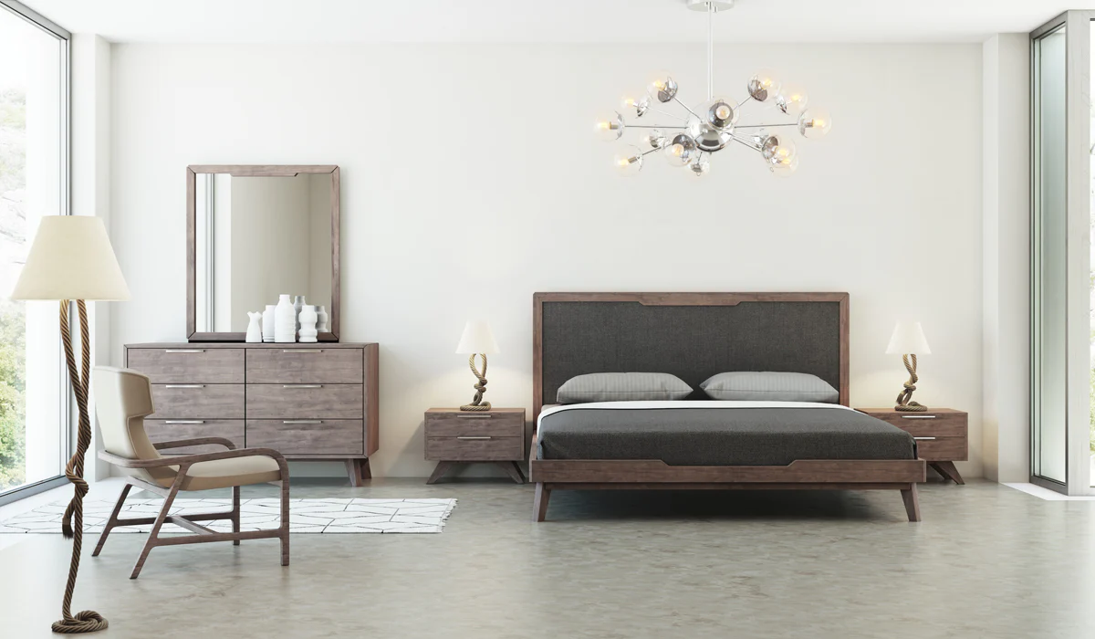 40" Walnut MDF Veneer and Glass Mirror By Homeroots - Image 5