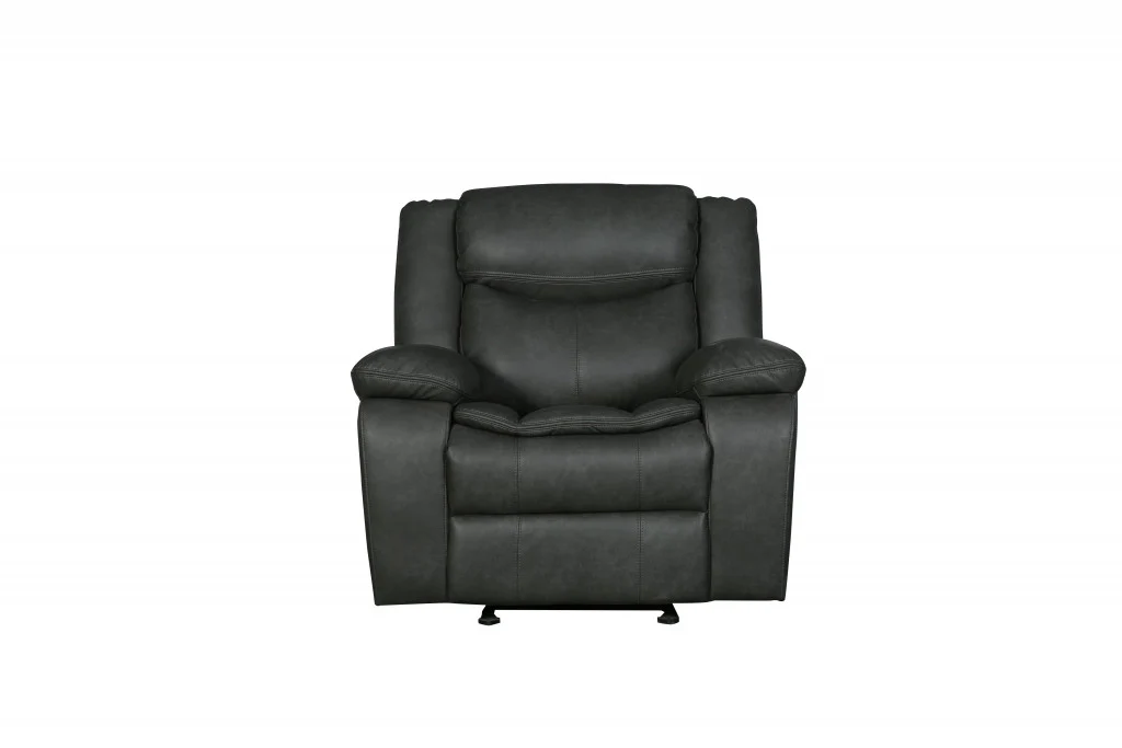 42" Gray Reclining Chair By Homeroots
