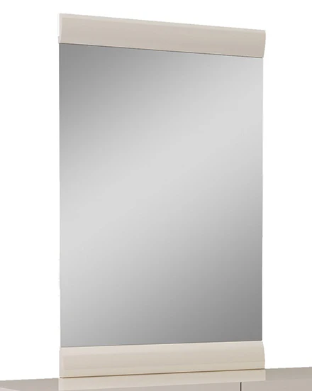 47" Refined Beige High Gloss Mirror By Homeroots