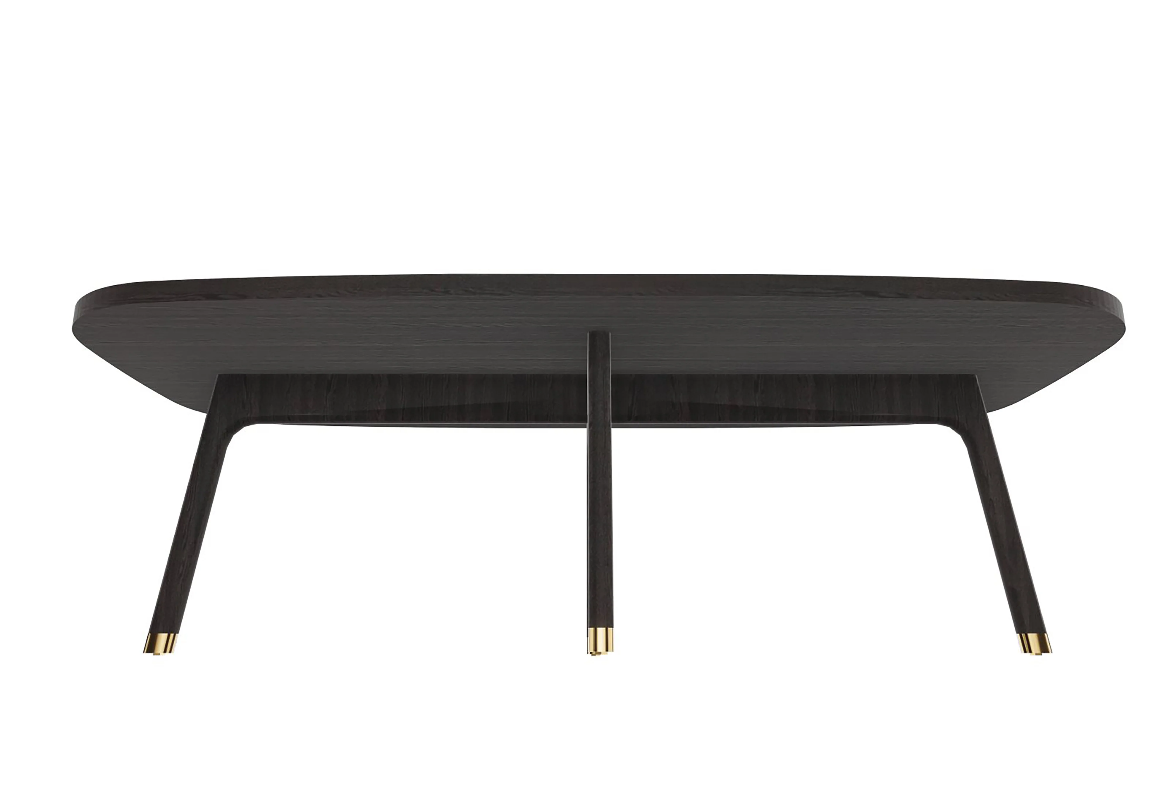 52” Mod Scandi Black Wood Coffee Table By Homeroots