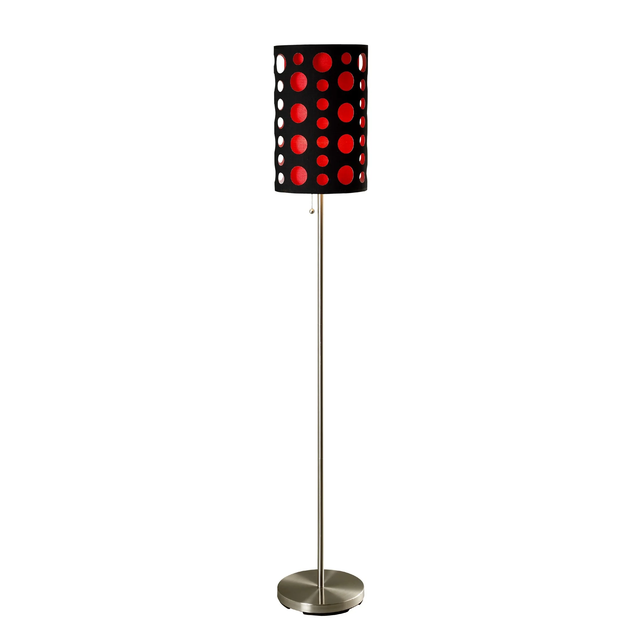 66" Steel Novelty Floor Lamp With Black And Green Drum Shade By Homeroots - Image 6