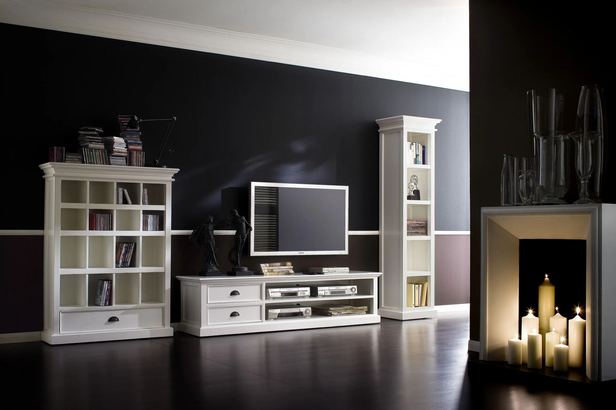 71" Classic White Entertainment Unit with Two Drawers By Homeroots - Image 8