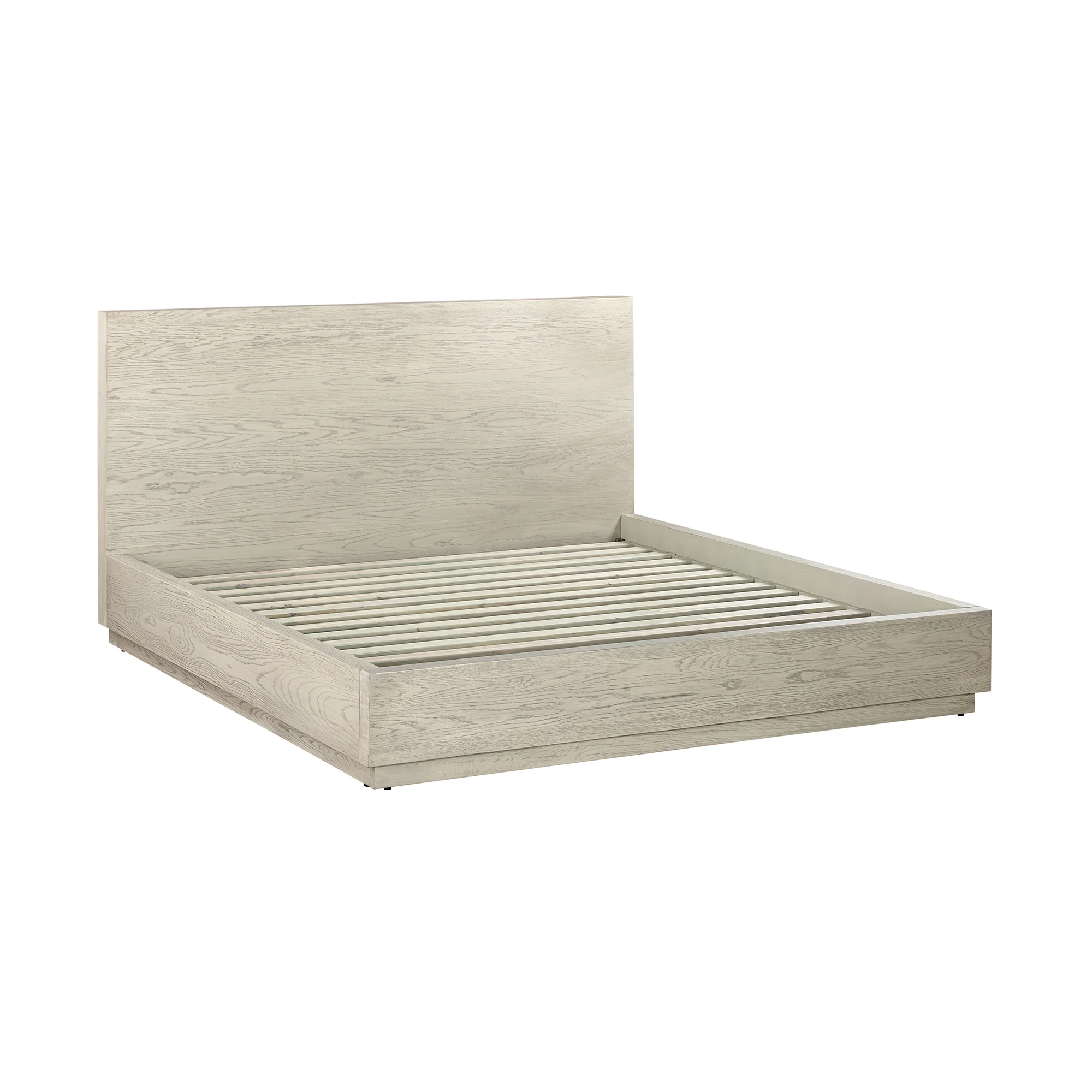Abbey King 3 Piece Bedroom Set in Grey Oak Wood By Armen Living - Image 4