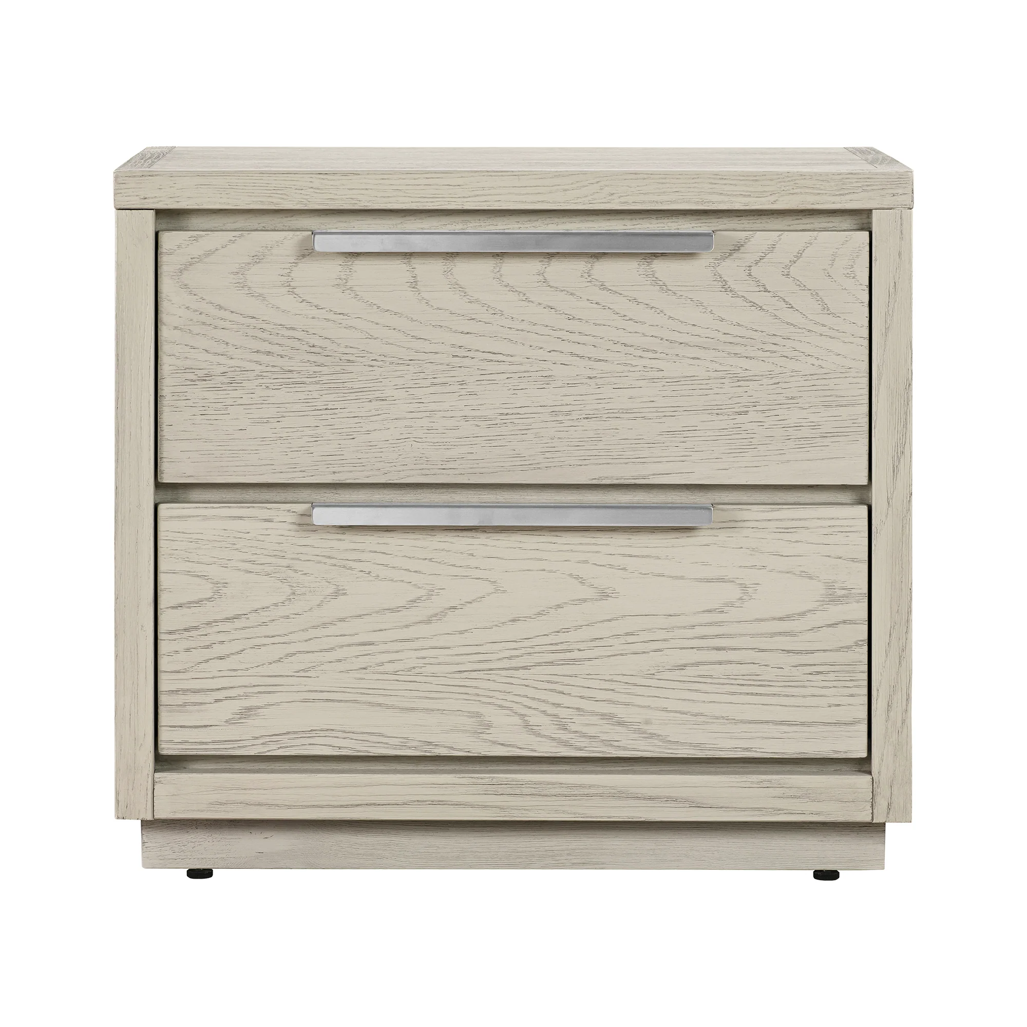 Abbey King 3 Piece Bedroom Set in Grey Oak Wood By Armen Living - Image 5