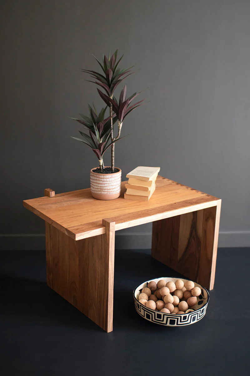 Acacia Wood Adjustable Coffee Table By Kalalou