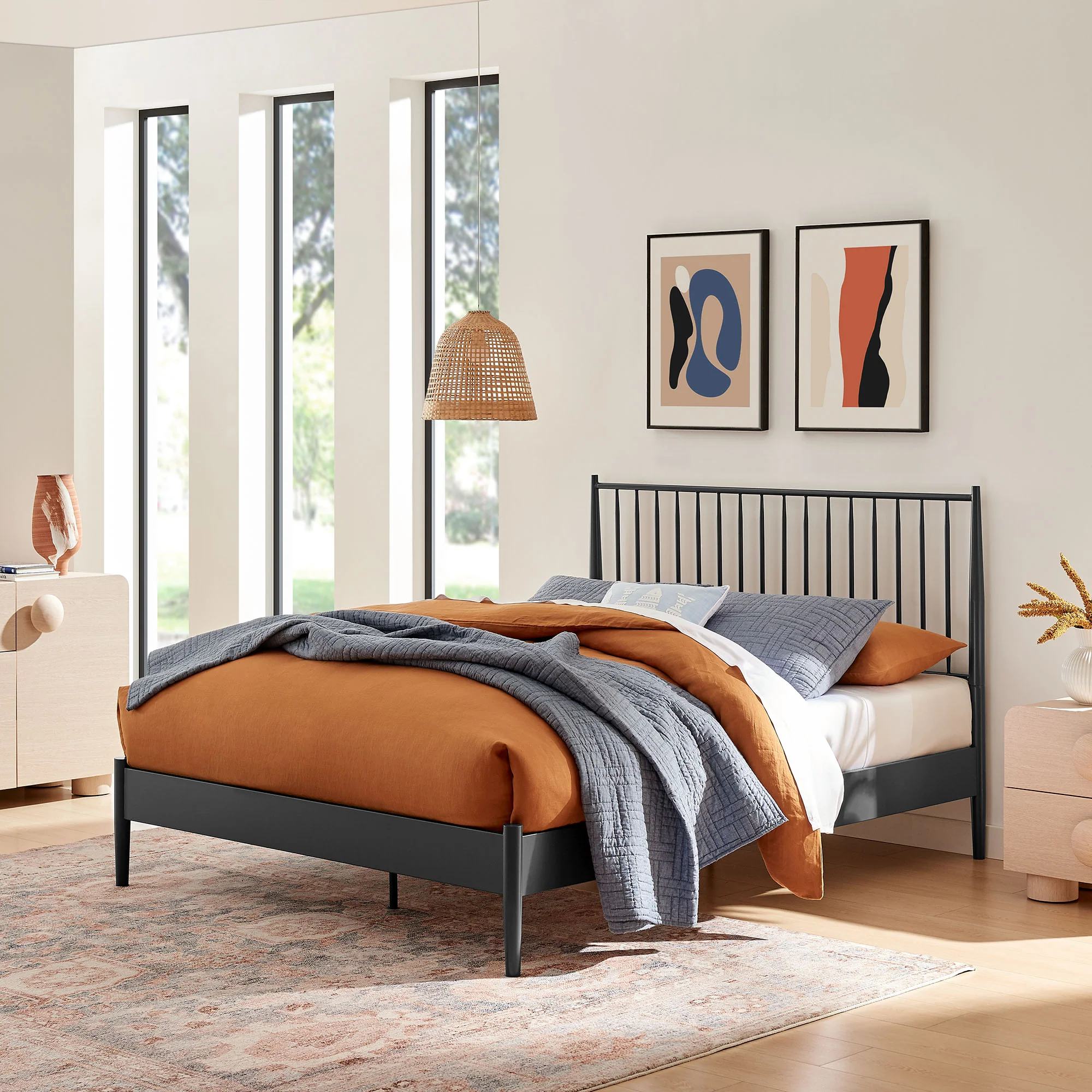 Adair Spindle Metal Full Platform Bed by Modway