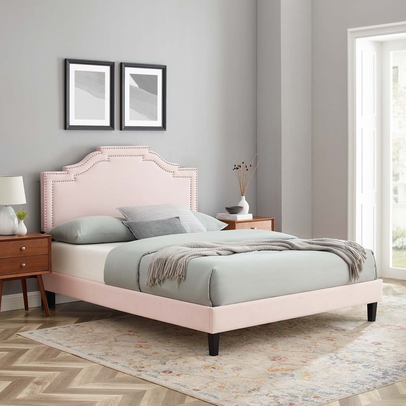 Adelaide Performance Velvet King Platform Bed By Modway - MOD-6864 - Image 71