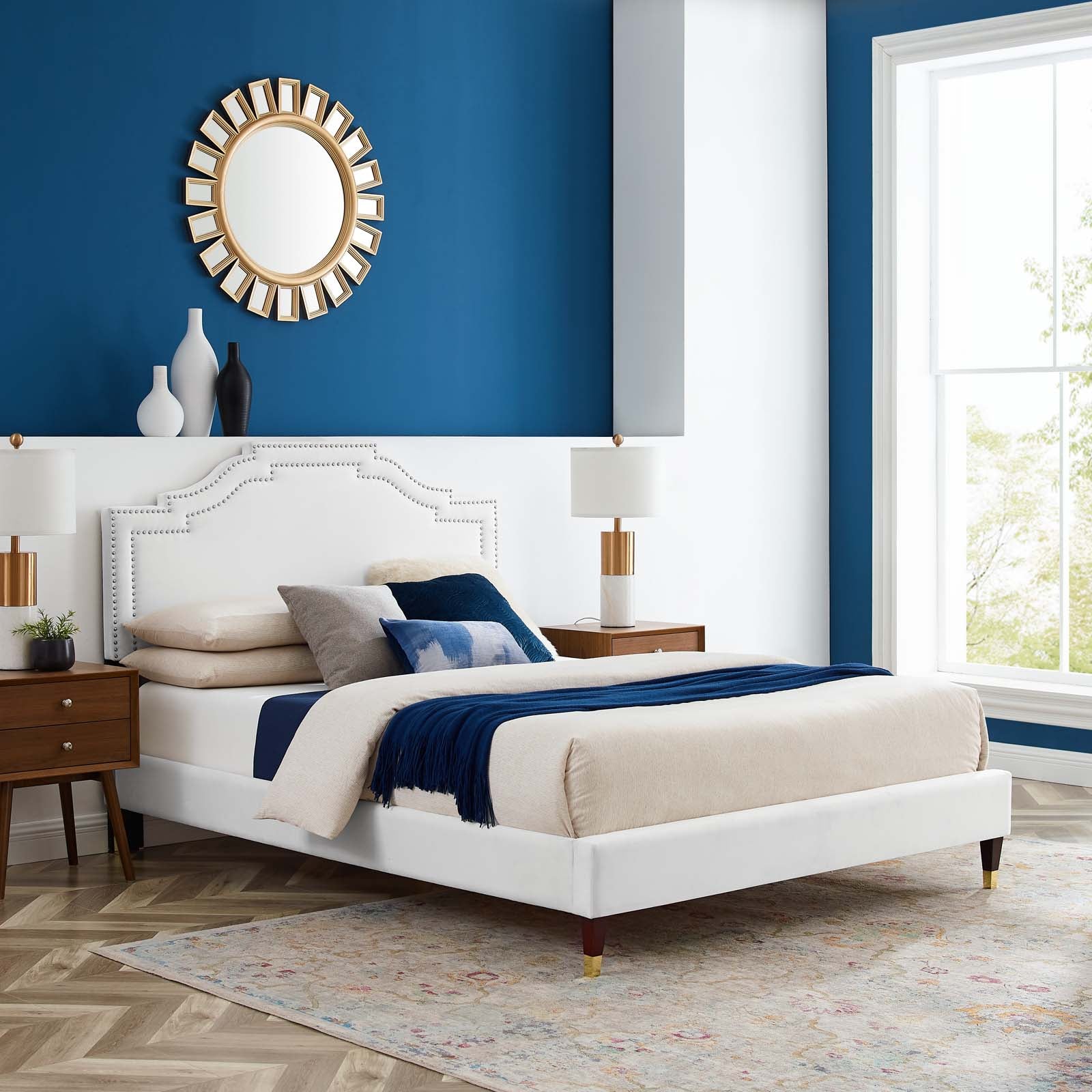 Adelaide Performance Velvet Queen Platform Bed By Modway - MOD-6581 - Image 103