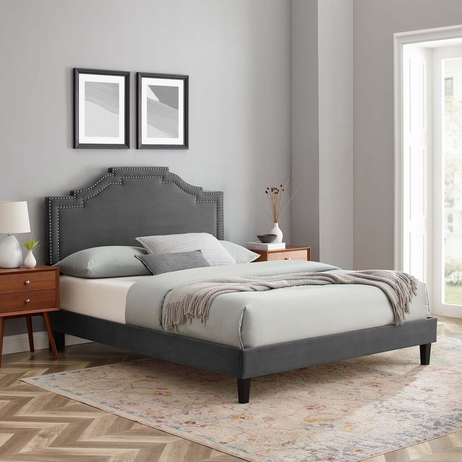 Adelaide Performance Velvet Twin Platform Bed By Modway - MOD-6852