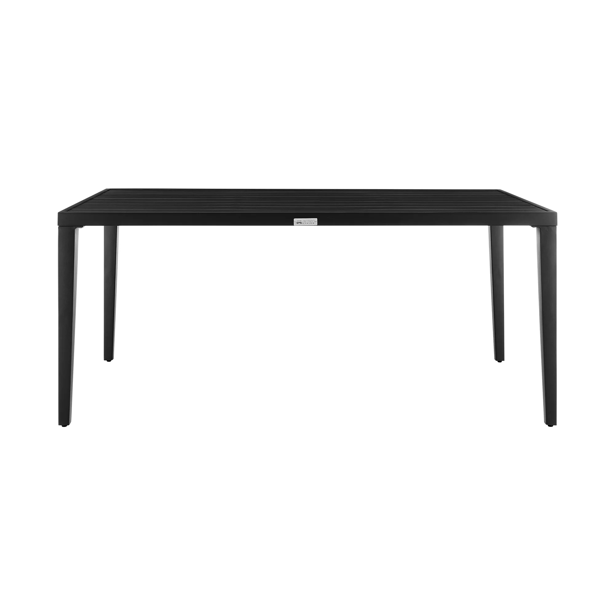 Aileen Outdoor Patio 5-Piece Dining Table Set in Aluminum and Wicker with Grey Cushions By Armen Living - Image 5
