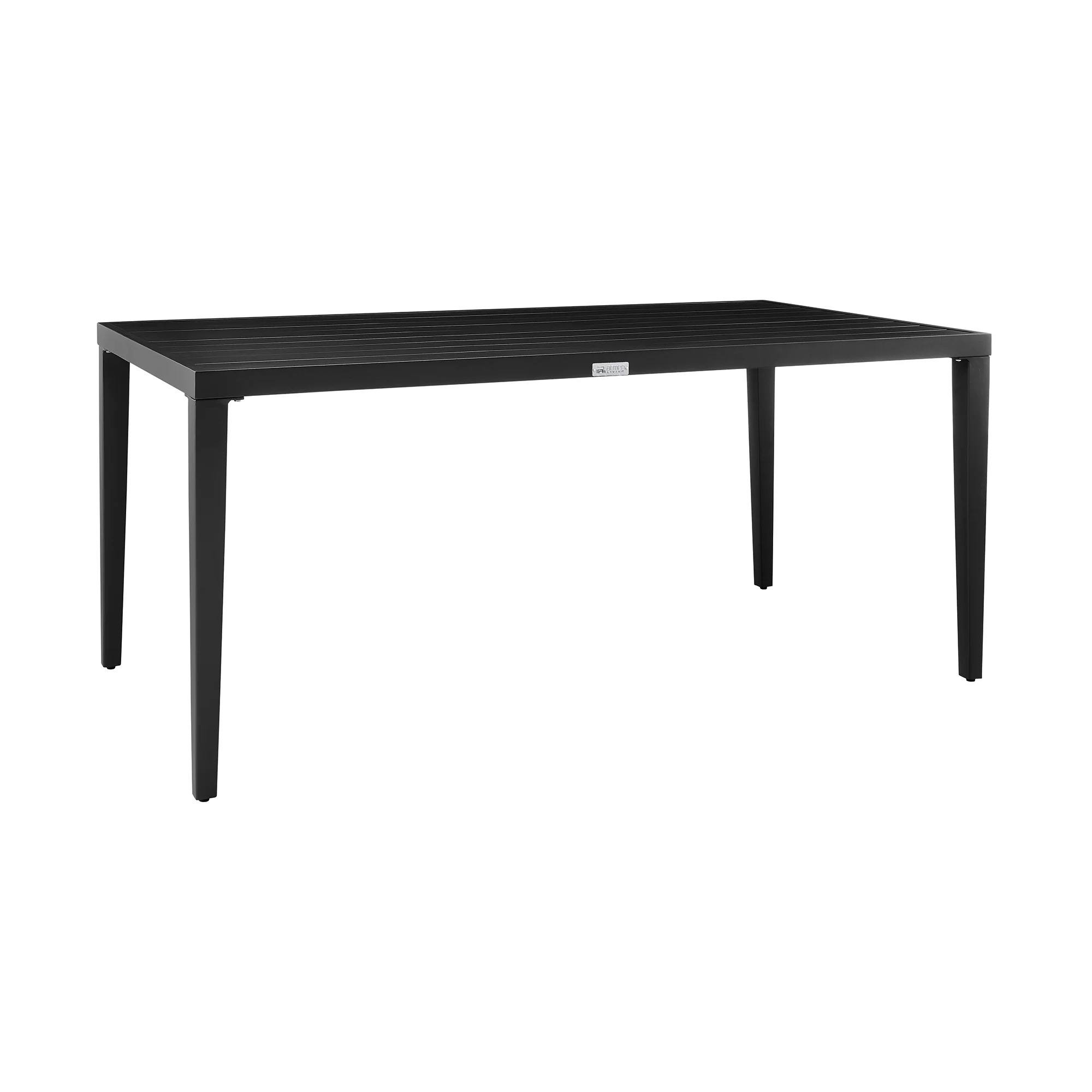 Aileen Outdoor Patio 5-Piece Dining Table Set in Aluminum and Wicker with Grey Cushions By Armen Living - Image 6