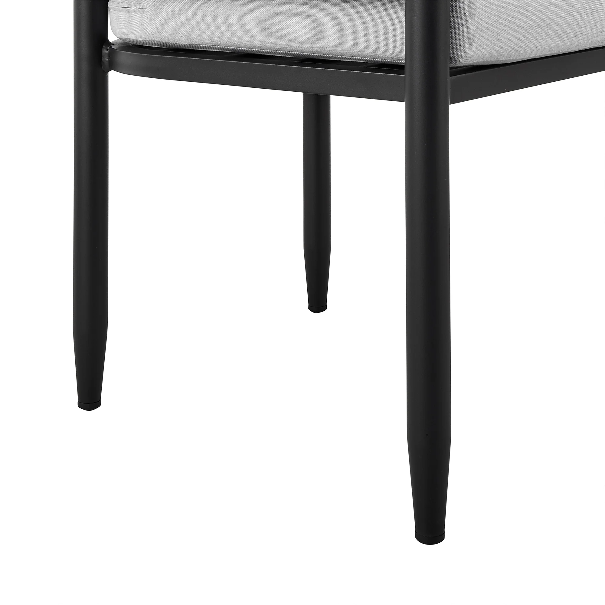 Alegria Outdoor Patio Dining Chair in Aluminum with Gray Rope and Cushions - Set of 2 By Armen Living - Image 9