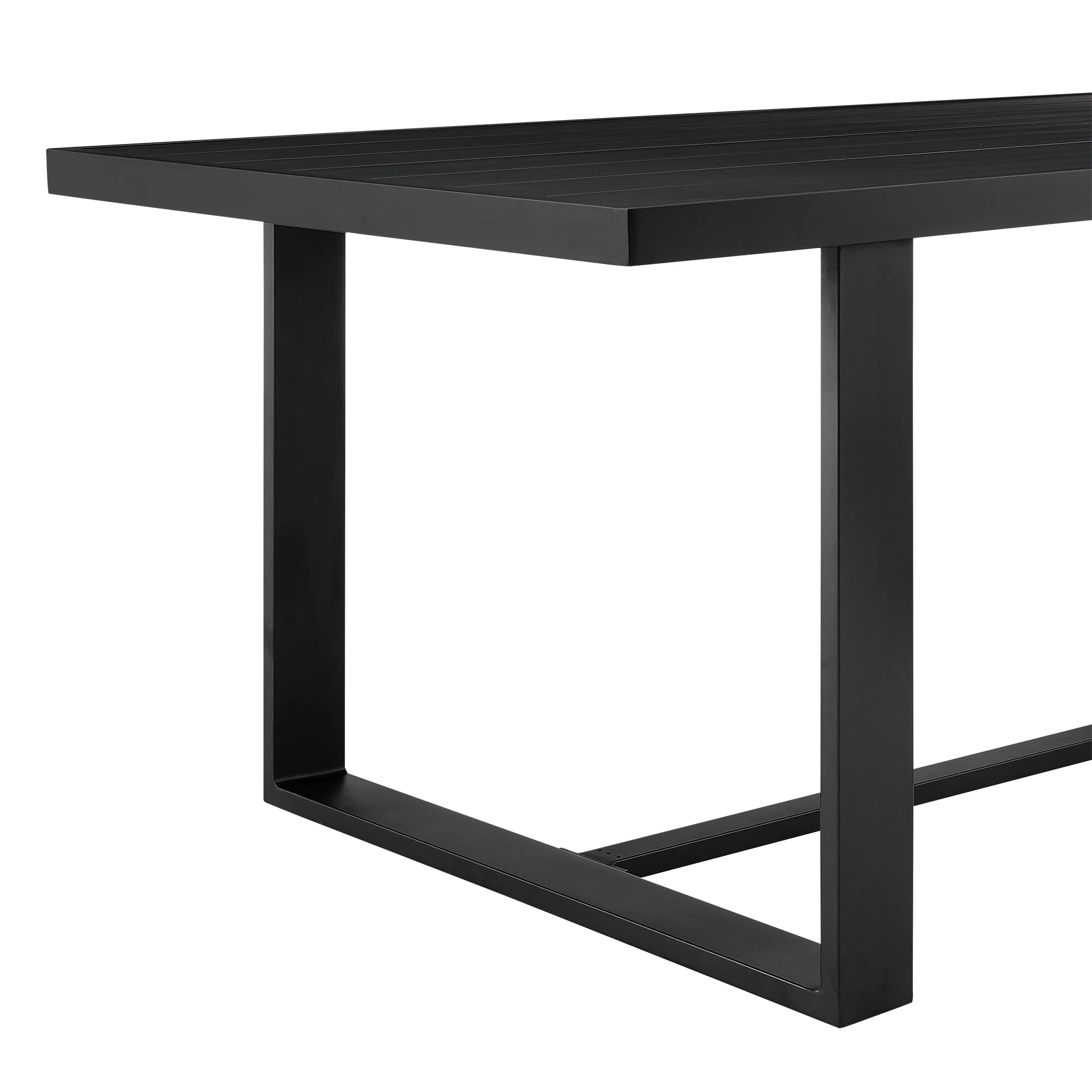 Alegria Outdoor Patio Dining Table in Aluminum By Armen Living - Image 5