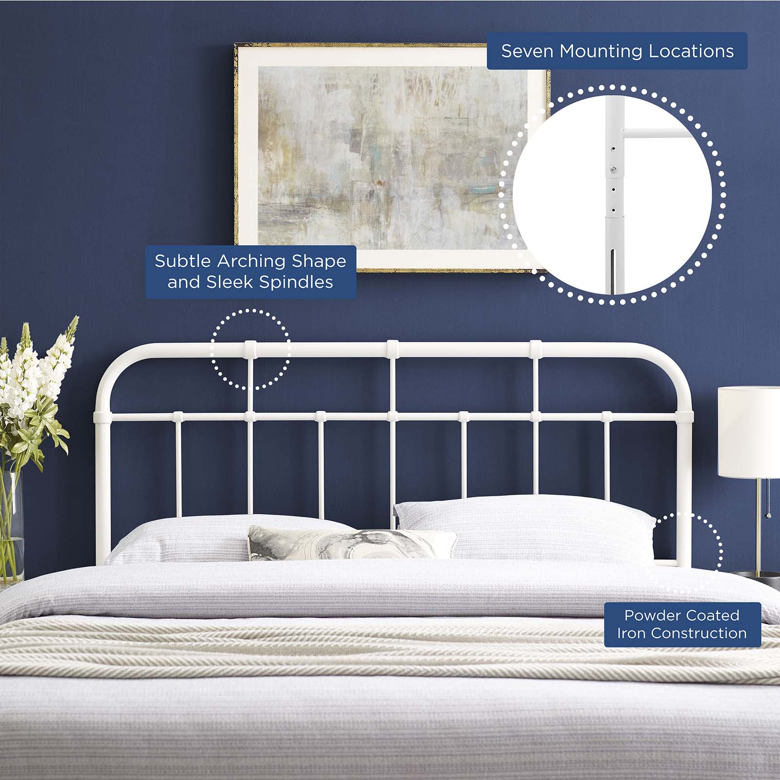 Alessia Queen Metal Headboard By Modway - MOD-6162 - Image 24