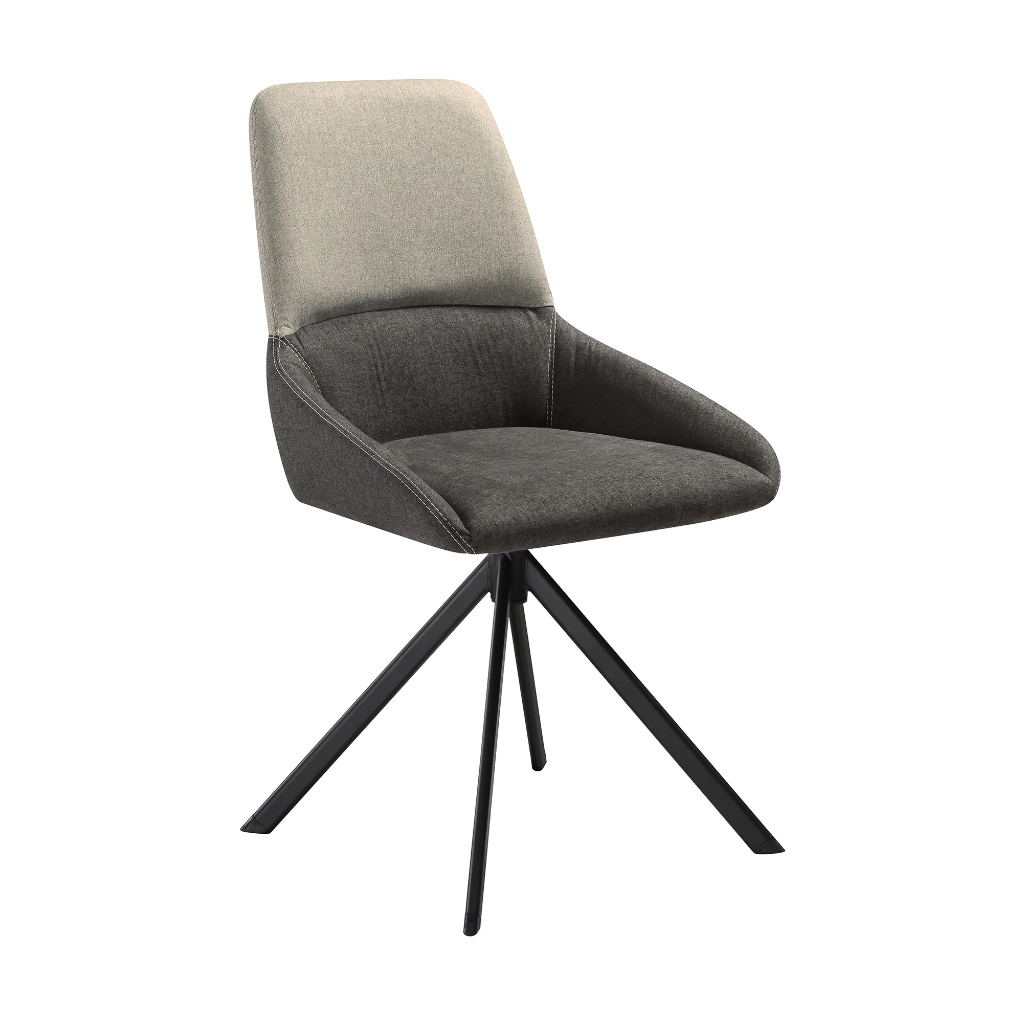 Alora Maverick 7 Piece Extendable Dining Set with Two-Tone Gray Fabric Chairs By Armen Living - Image 3