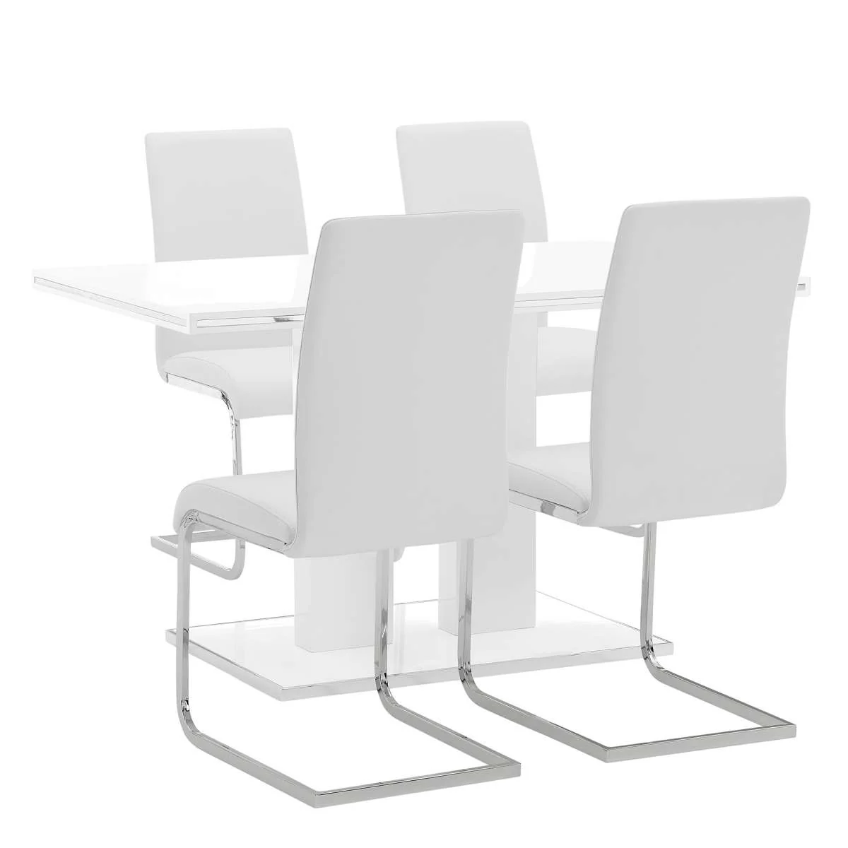 Amanda 5 Piece White Rectangular Dining Set By Armen Living