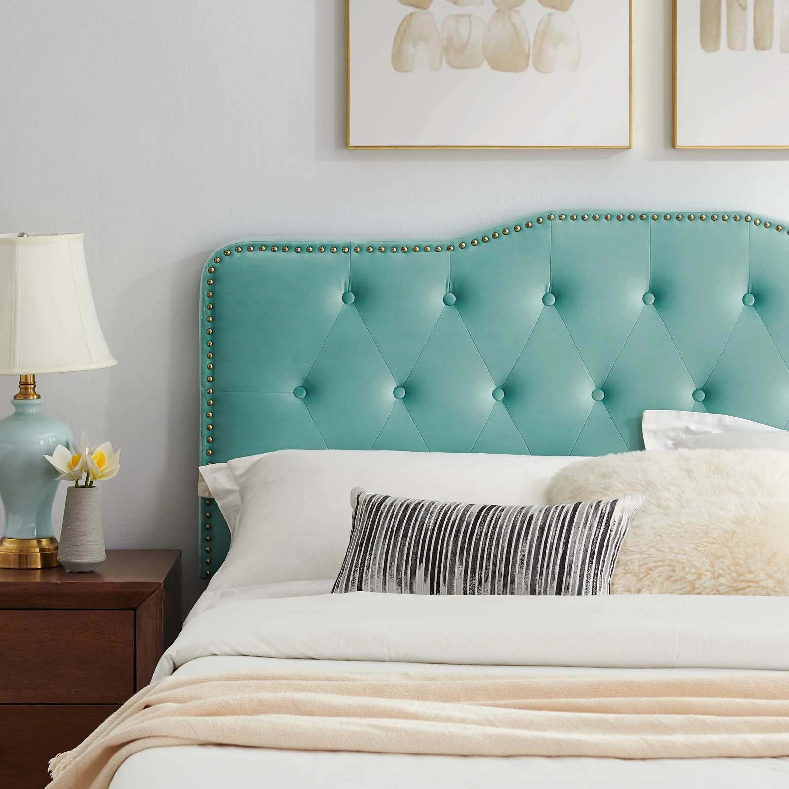 Amber Performance Velvet Queen Platform Bed By Modway - MOD-6775 - Image 47