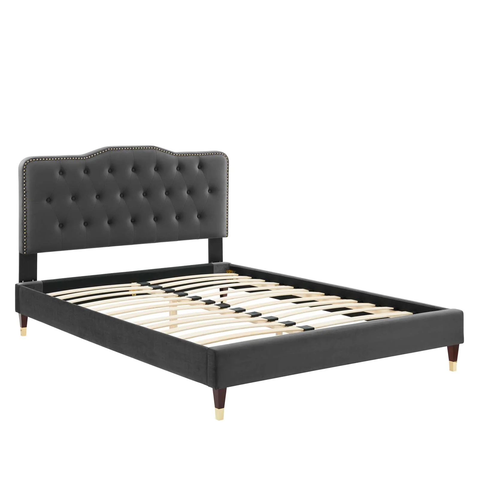 Amber Performance Velvet Queen Platform Bed By Modway - MOD-6776 - Image 9