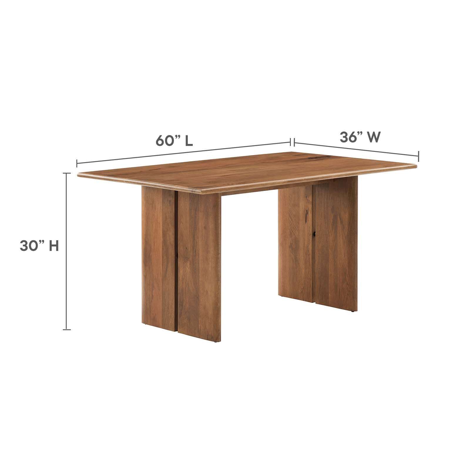 Amistad 60" Wood Dining Table and Bench Set By Modway - EEI-6690 - Image 10