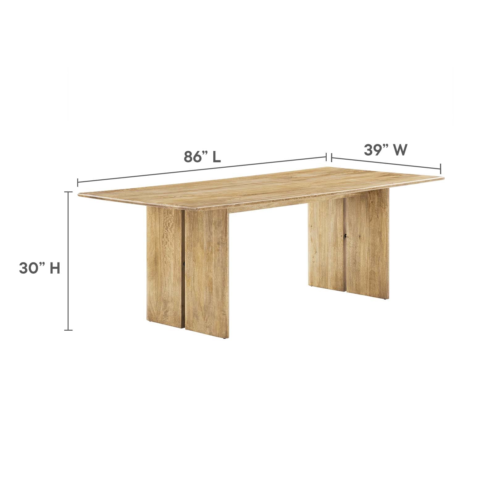 Amistad 86" Wood Dining Table By Modway - EEI-6340 - Image 9