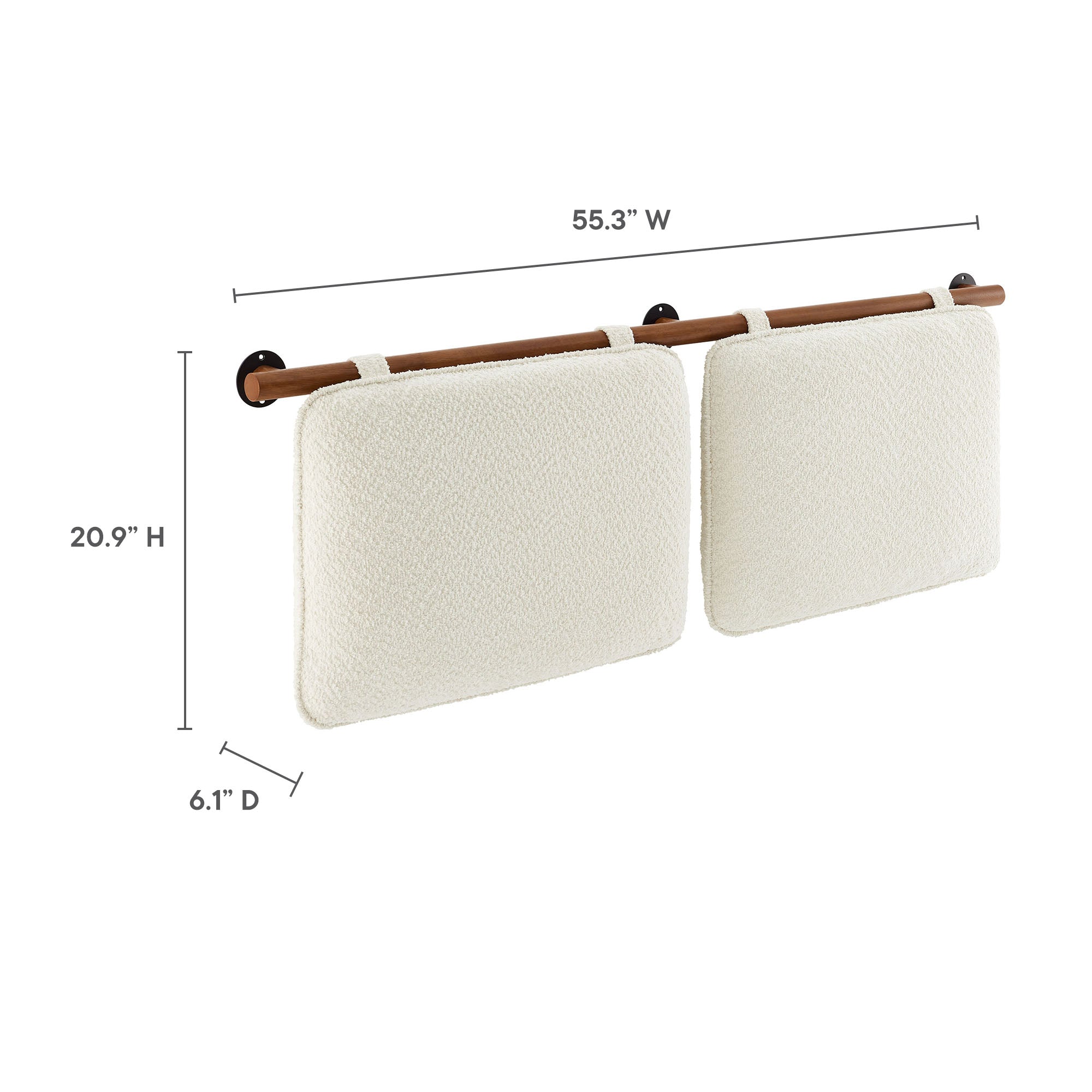 Anela Wall-Mounted Chenille Upholstered Full Headboard by Modway - Image 16