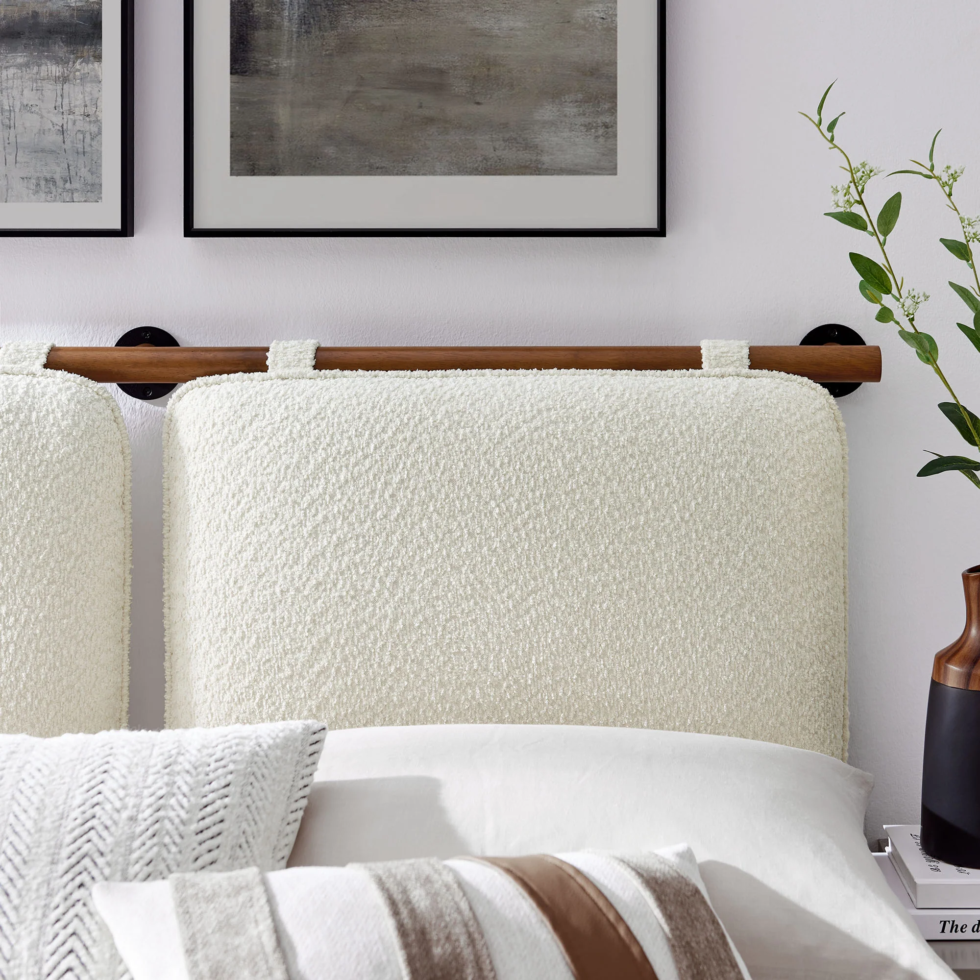 Anela Wall-Mounted Chenille Upholstered King Size Headboard by Modway - Image 13
