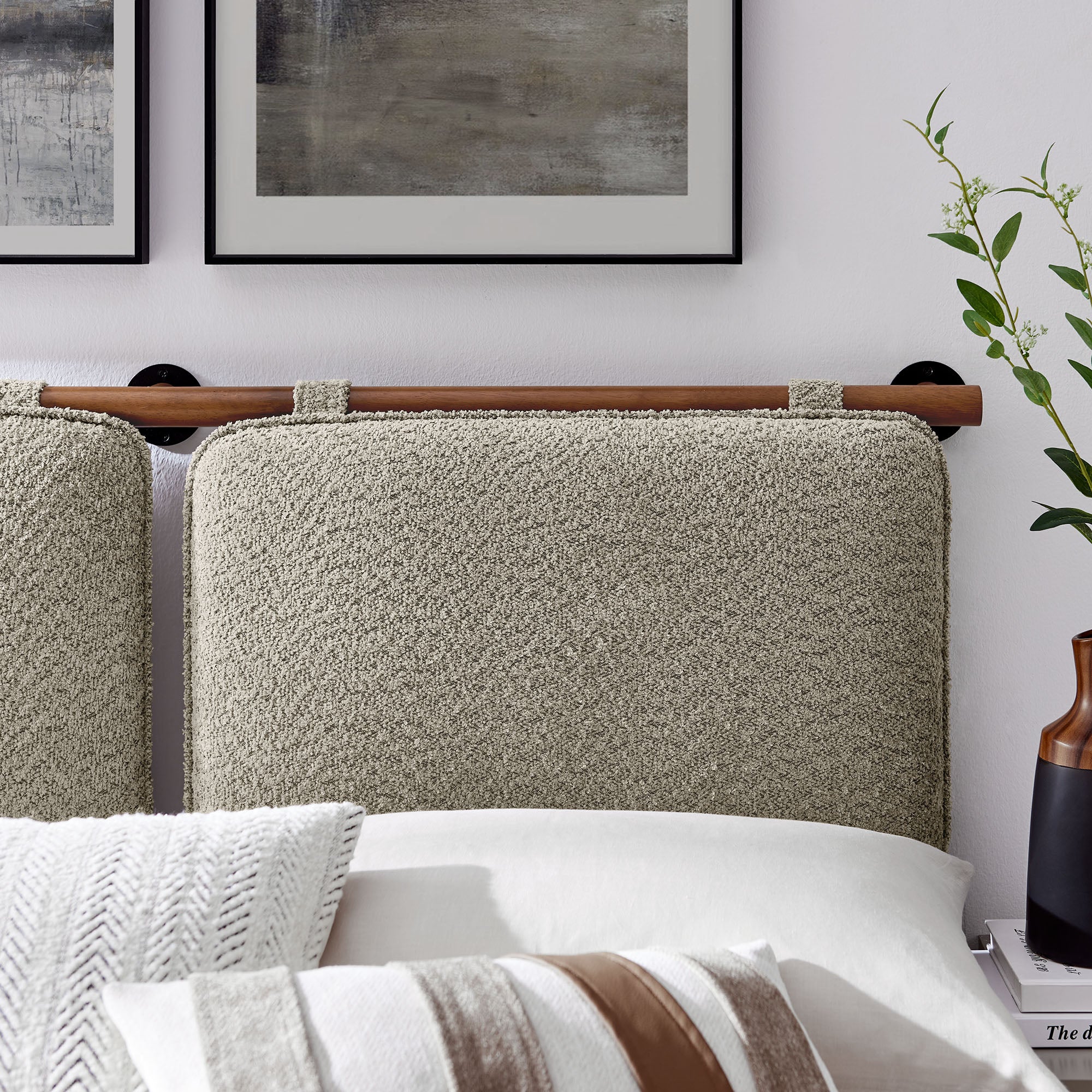 Anela Wall-Mounted Chenille Upholstered King Size Headboard by Modway - Image 21