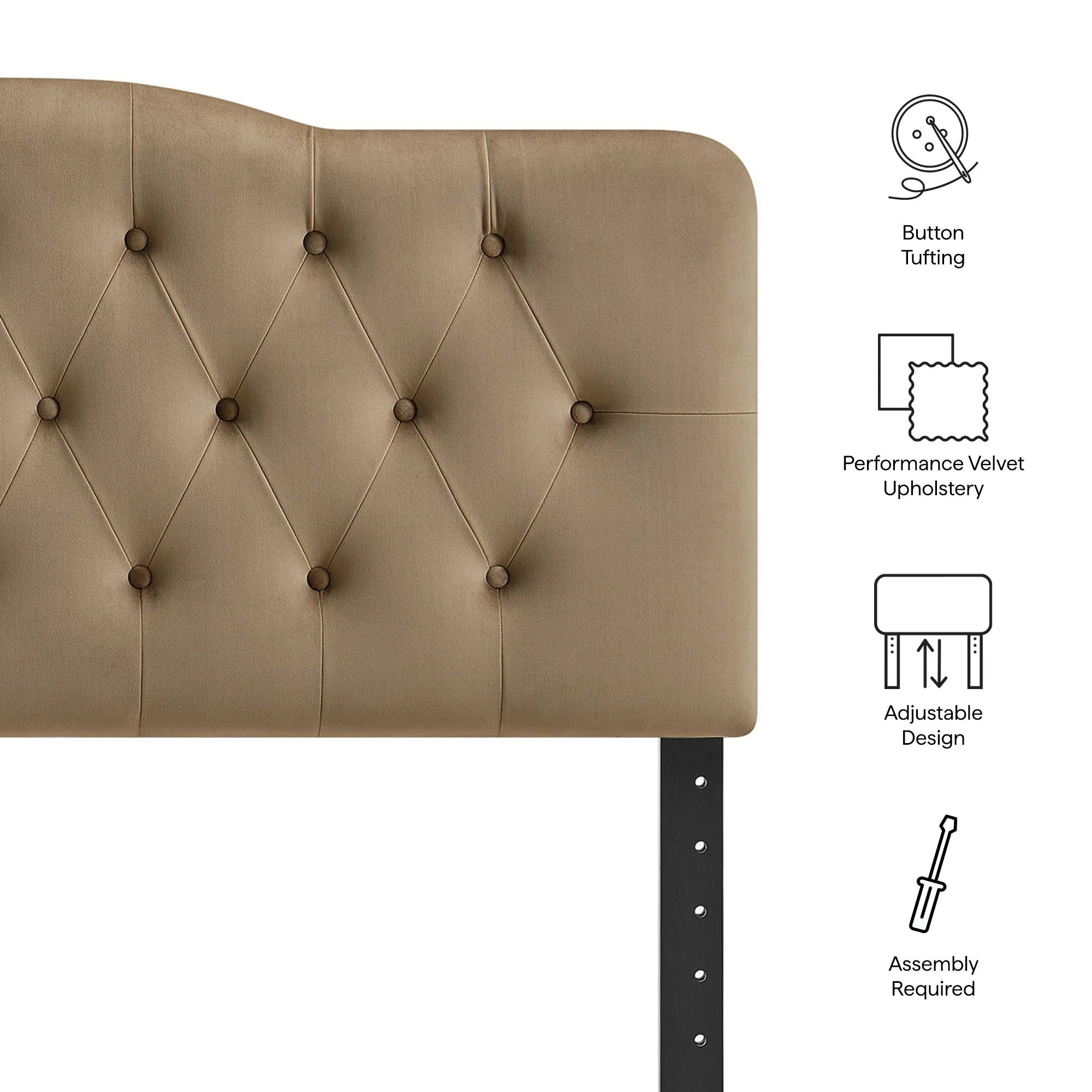 Annabel Stain-Resistant Performance Velvet King Headboard by Modway - Image 39