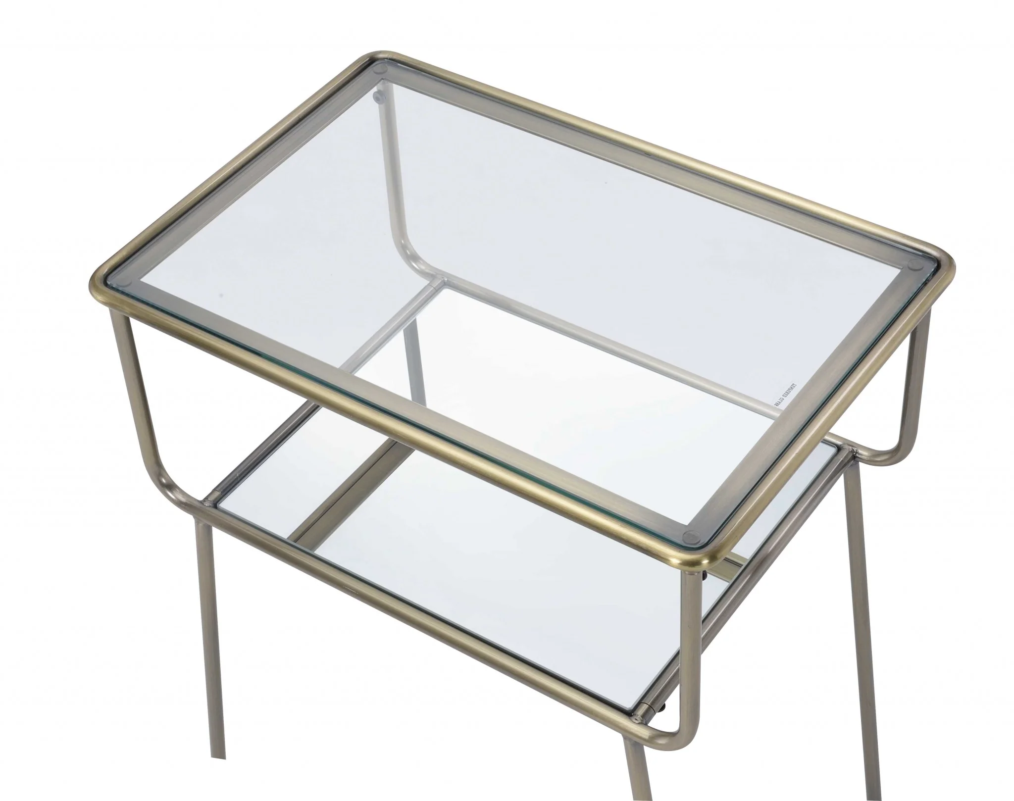 Antique Brass End Table By Homeroots - Image 2