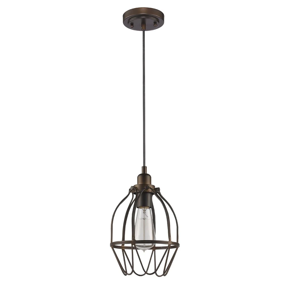 Antique Bronze Wire Pendant Hanging Light By Homeroots