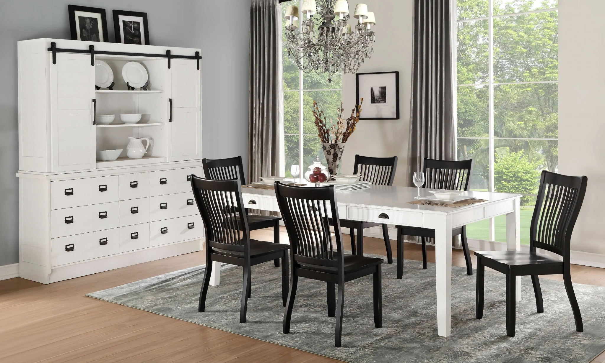 Antique White Poplar Dining Table By Homeroots