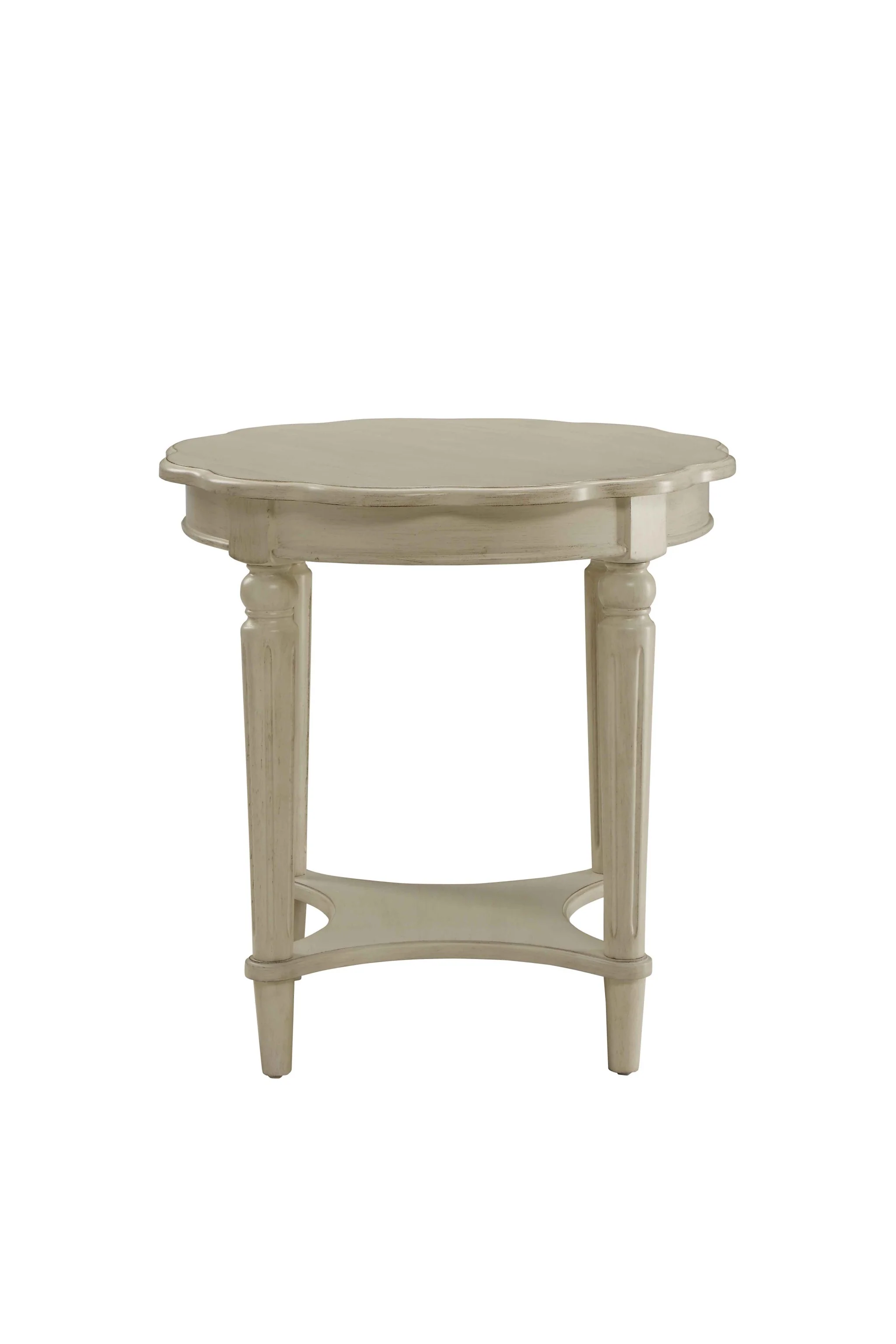 Antique White Solid Wood End Table By Homeroots